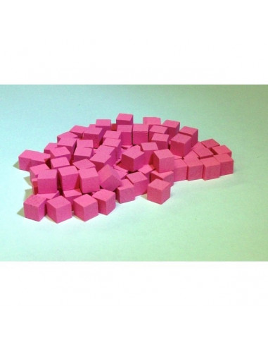 100 cubes bois roses 8mm pas cher