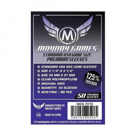 Protège Cartes Standard Usa Premium Card Sleeves - 56x87mm (x50) MAYDAY GAMES