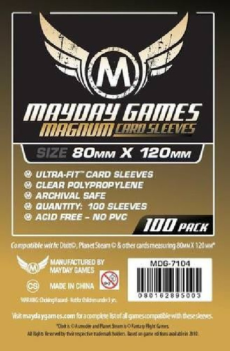 Protège Cartes Large Sleeves - 80x120mm (x100) DIXIT MAYDAY